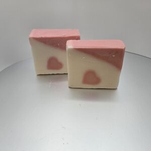 2 Bars Rose Scented Valentines Day Soap